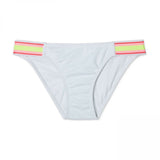 Xhilaration Women's Striped Side Tab Ribbed Hipster Bikini Bottom