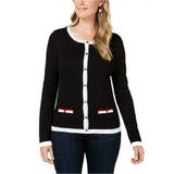 Karen Scott Women's Contrast-Trim Cardigan Sweater. 100035854MS