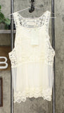 LaBellum by Hillary Scott Women's Lace Layering Tank Top