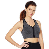 Copper Fit Women's Seamless Zip Front Sports Bra