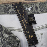 DG2 by Diane Gilman  Womens Virtual Stretch Skinny Jean Olive Python Green 12