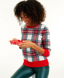 Charter Club Women's Pullover Crew Neck Plaid Sweater