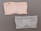 Rhonda Shear LOT OF 2 Underwire Bandeau Bra Removable Pads Gray/Blush Large