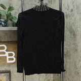 Thalia Sodi Women's Studded Mesh Sleeve Sweater