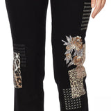 DG2 by Diane Gilman Women's Embroidered Stretch Denim Cropped Jeans