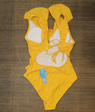 Cupshe Women's Ruffled Lace Up One Piece Swimsuit