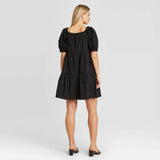 Who What Wear Women's Puff Short Sleeve Mini Babydoll Dress