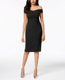 Thalia Sodi Womens Off-The-Shoulder Sheath Dress. 100027402 Deep Black 12