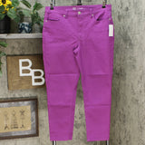 DG2 by Diane Gilman Virtual Stretch Skinny Jeans Purple 14 Petite