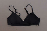 Xhilaration Women's Ribbed Bikini Swim Top Black Small