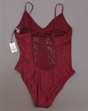 Shade & Shore Women's Crochet Inset One Piece Swimsuit. AF357O-Nopads