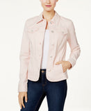 Charter Club Women's Petite Denim Jacket Misty Pink PXL