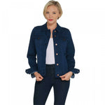 NWT Martha Stewart Womens Denim Button Front Jean Jacket. A309516 XX-Small