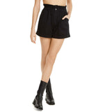 Danielle Bernstein Women's Paperbag Waist Cuffed Shorts