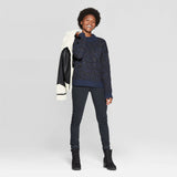 Universal Thread Women's Leopard Print Mock Turtleneck Pullover Sweater