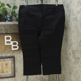 Martha Stewart Plus Petite Stretch Twill Crop Pants Black 22WP