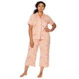 HUE Women's Plus Size 2-Piece Capri Pant Sleepwear Pajama Set