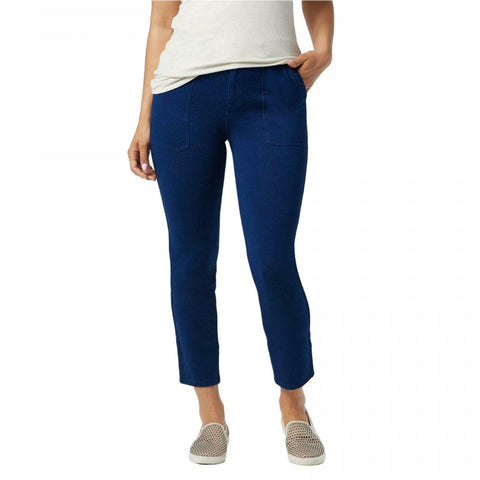 LOGO by Lori Goldstein Plus Size French Terry Skinny Leg Pants