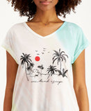 NWT Style & Co. Women's Weekend Escape Tie-Dye Graphic T-Shirt. 100098805MS 2XL