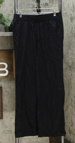 DG2 by Diane Gilman Women's SoftCell Denim Wide Leg Pants Black Medium