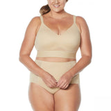 Rhonda Shear Women's Plus Size Mesh Back Detail Molded Cup Bra