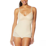 Rhonda Shear Women's Plus Size Bodysuit With Molded Cups Frappe 1X