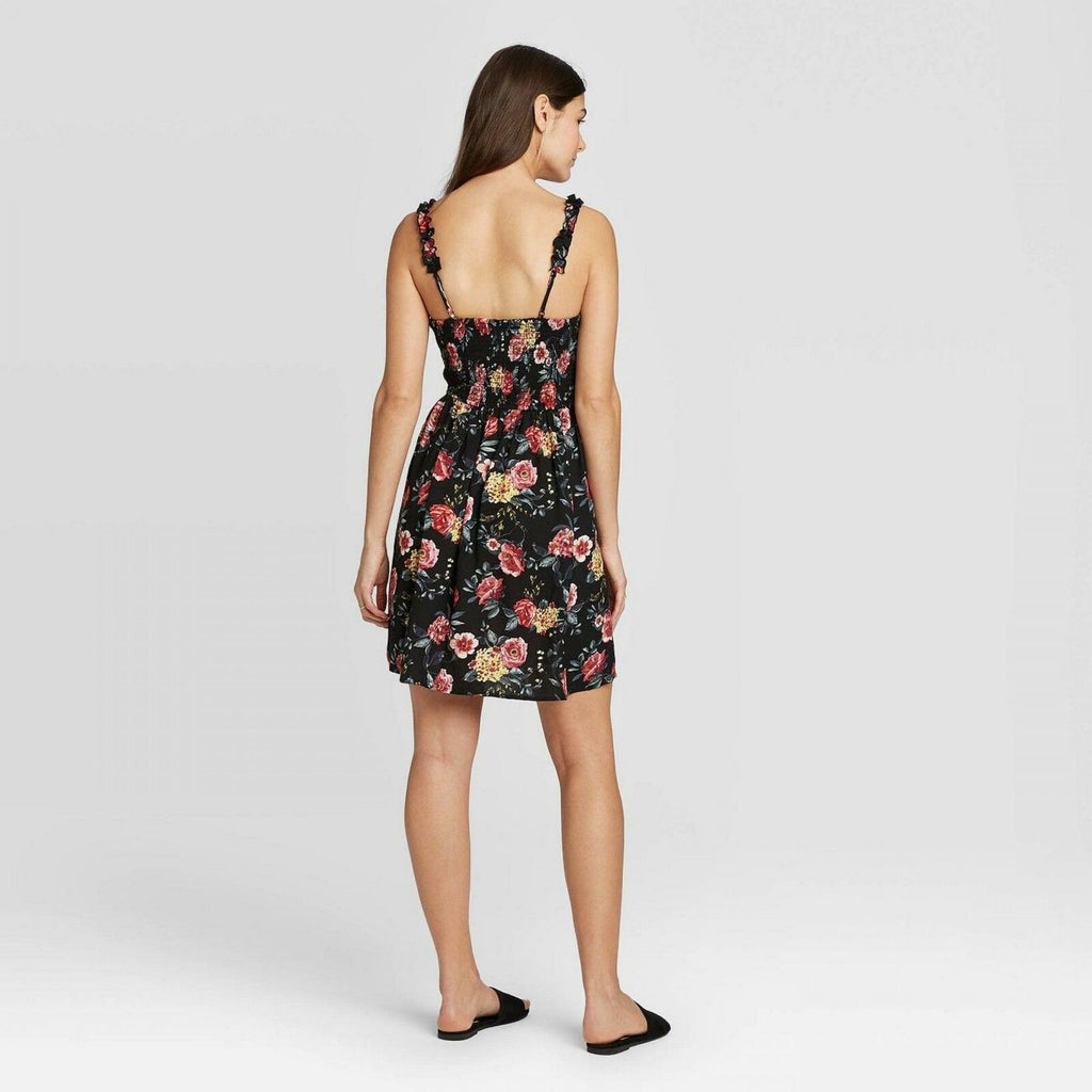 Xhilaration Women's Floral Sleeveless Ruffle Strap Bra Cup Dress –  Biggybargains