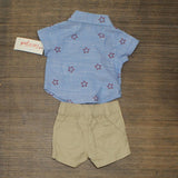 Cat & Jack Baby Boys' 2pc Star Chambray Top & Bottom Set