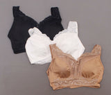Rhonda Shear 3 Pack Betty Pin-Up Bras with Back Closure and Removable Pads