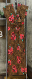 IMAN Women's Petite Boho Chic Knit Maxi Dress With Head Wrap