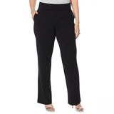 DG2 by Diane Gilman Women's Plus Size Wrinkle-Resistant Stretch Pull-On Trousers