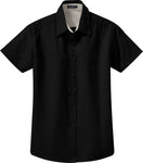 ZUZIFY Women's Short Sleeve Easy Care Soil Resistant Shirt. JQ0256