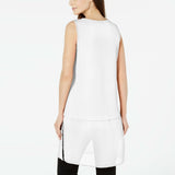 Alfani Women's Sleeveless Woven Hem Tunic Blouse