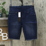 DG2 by Diane Gilman Women's Petite Classic Stretch Denim Pull On Bermuda Shorts