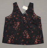 A New Day Womens Sheer Floral Print Organza Tank Sleeveless Blouse Top Shirt