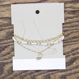 BP. Womens Set of 3 Star Bead Charm Anklet