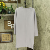 Prologue Women's Long Sleeve Boxy Crewneck Textured Dress