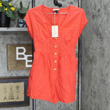 Universal Thread Women's Short Sleeve Kimono Button-Front Romper 565705