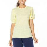 NWT DG2 By Diane Gilman Womens Balloon-Sleeve Tee. 697877 Medium