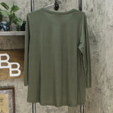 DG2 by Diane Gilman Women's Ruffled Knit Hi Low Hem Top