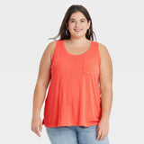 Ava & Viv Women's Plus Size Linen Tank Top