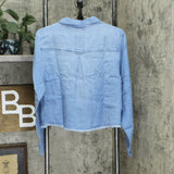 Side Stitch Women's Button-Front Textured Shirt Jacket