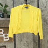 Jessica Howard Women's Petite Shrug Cardigan Sweater Yellow 14P