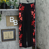 Susan Graver Women's Printed Liquid Knit Pull-On Palazzo Pants
