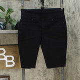 DG2 by Diane Gilman Classic Stretch Pull On Bermuda Shorts Black Petite Small