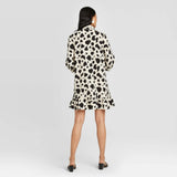 Who What Wear Women's Polka Dot 3/4 Sleeve Shift Dress