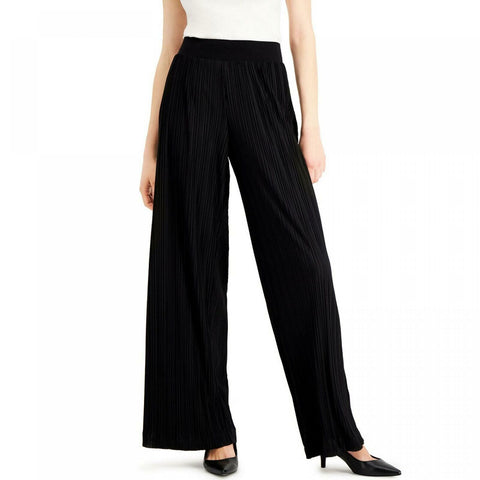 Alfani Women's Wide Leg Pliss Pleated Pants