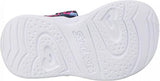 Skechers Girls' Lifestyle Lights Heart Savvy Cat Sandal Hot Pink / Blue 1