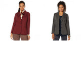 DG2 by Diane Gilman Women's Everyday Ponte Knit Boyfriend Blazer
