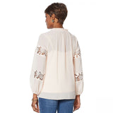 Curations Women's Plus Size Artisan Lace Blouse With Cami